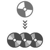 CD/DVD/BDからCD/DVD/BDにコピー